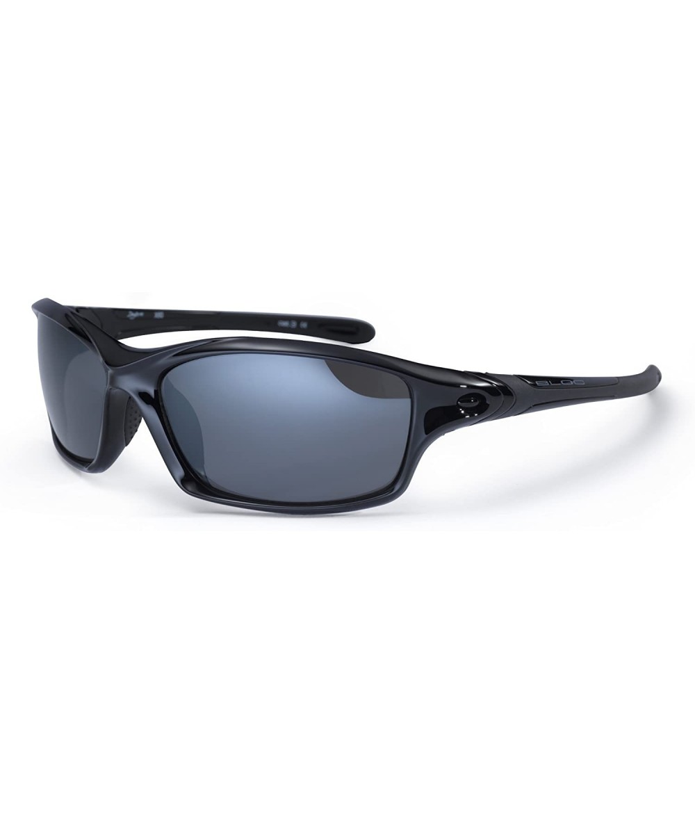 Wrap Daytona Sunglasses - Shiny Black - Black - CE116YHYHGX $46.68