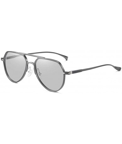 Sport Men's Sunglasses- Discoloration Sunglasses- Polarized Sunglasses- Al-Mg Full Frame Driving - C3 - CV1952I9R8R $53.16