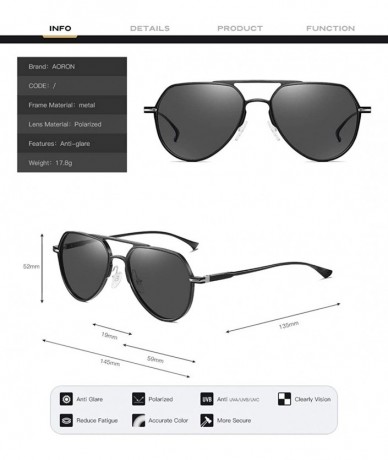 Sport Men's Sunglasses- Discoloration Sunglasses- Polarized Sunglasses- Al-Mg Full Frame Driving - C3 - CV1952I9R8R $53.16