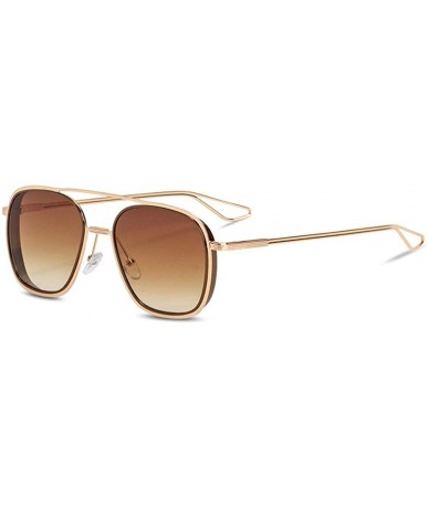 Aviator Fashion 2019 new sunglasses - ladies sunglasses - double beam sunglasses - B - C818S9LIC8L $45.32