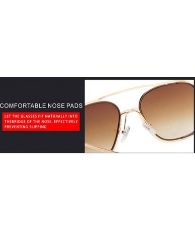 Aviator Fashion 2019 new sunglasses - ladies sunglasses - double beam sunglasses - B - C818S9LIC8L $45.32