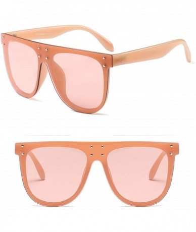 Oversized Women Vintage Oversized Sunglasses UV400 Female Square Eyewear B2285 - Pink - CS18TLK8DMH $12.45