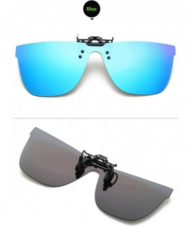 Rimless Polarized Clip-on Sunglasses for Prescription Glasses Anti Glare Driving Glasses Flip Up Sunglasses for Men Women - C...