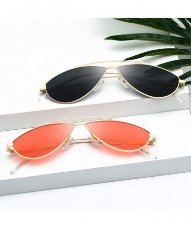 Cat Eye Women Retro Cat Eye Style Small Frame Suncreen Sunglasses - Golden Frame Yellow Lens - CY18WQ580WG $14.35