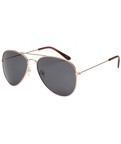 Square Classic Polarized Aviator Sunglasses for Men and Women Metal Frame UV400 Lens Sun Glasses - E - CE1908O3LSY $18.91
