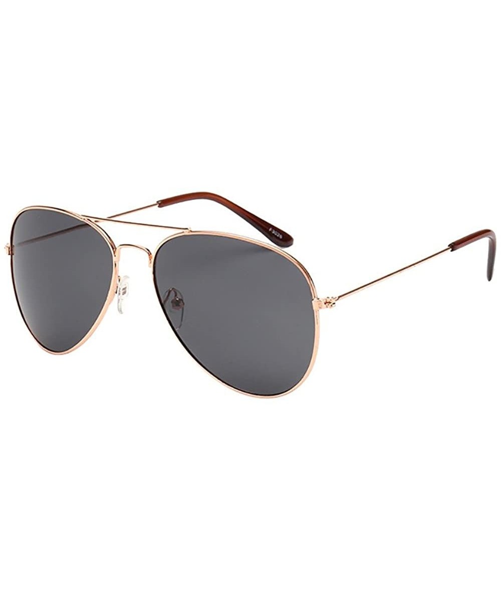 Square Classic Polarized Aviator Sunglasses for Men and Women Metal Frame UV400 Lens Sun Glasses - E - CE1908O3LSY $11.79