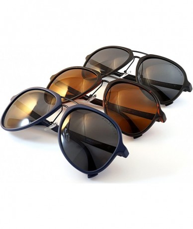 Sport Unisex Double Bridge Polarized Sunglasses - Blue/ Black Smoke - CS1858LKDKD $11.00