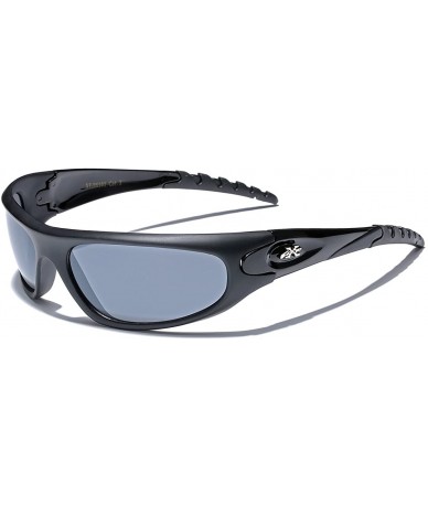 Sport Men's Sport Wrap Around Sunglasses - Black - C61252TJSTT $9.17