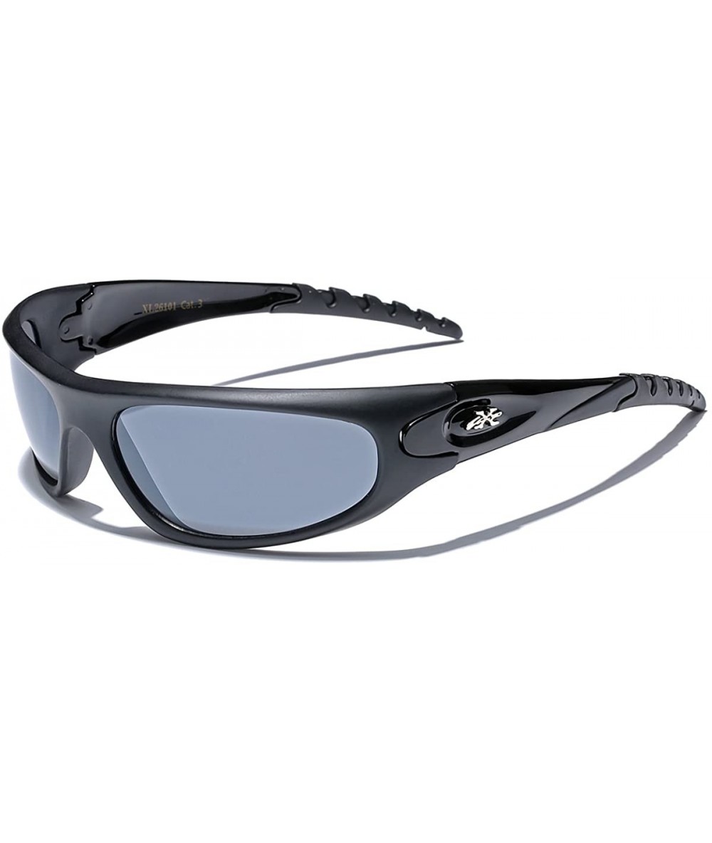 Sport Men's Sport Wrap Around Sunglasses - Black - C61252TJSTT $9.17