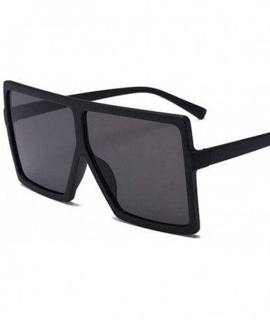 Round Oversized Shades Woman Sunglasses Black Fashion Square Glasses Big Frame Vintage Retro Unisex Oculos Feminino - CN1985D...