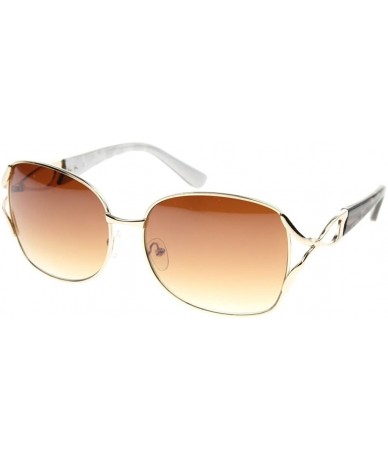 Rectangular Urban Fashion Rectangular Aviator Wired Sunglasses S61NG9434 - Gold - C4183R0EURE $6.99