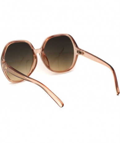 Butterfly Womens Oversize Butterfly 90s Minimal Classic Plastic Sunglasses - Pink Brown - CK18WDI38C0 $7.93