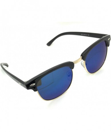 Wayfarer Semi Rimless Polarized Sunglasses Women Men Retro Brand Sun Glasses - Blue - CX18L4TCNI3 $7.44