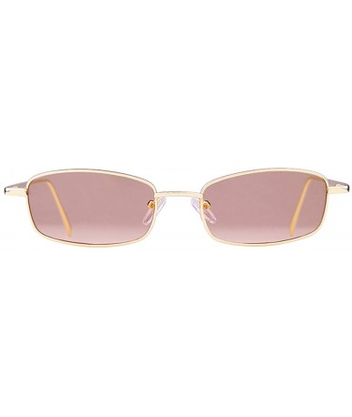 Goggle Vintage Steampunk Sunglasses Fashion Metal Frame Clear Lens Shades for Women - Gold Frame Light Tea Lens - CY18XQD0GSI...