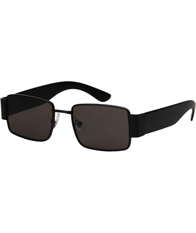 Square Retro Vintage Square Frame Sunglasses for Men Women UV Protection 50mm Flat Lens - CQ18ZWKAXH7 $10.17