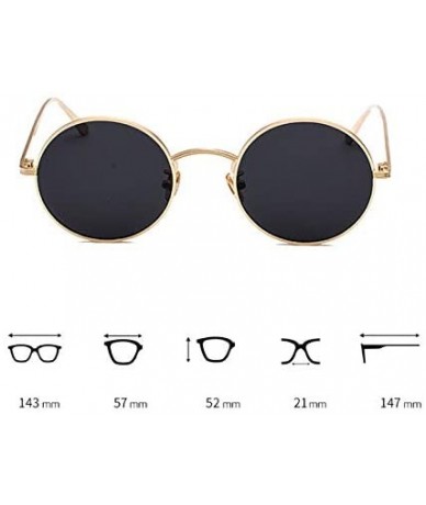 Round Men's Sunglasses Fashion Round Eyeglasses Metal Frame Women Driving Sun Glasses UV400 Protection Eyewear - CE18XM9DGR7 ...