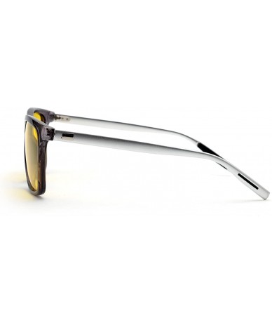 Rectangular HD Night Driving Glasses for Men Women Anti-glare Safety Glasses- Perfect for Any Weather - CW189C6UW2E $38.16