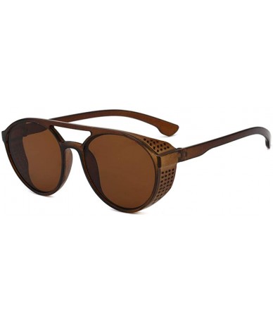 Oval Sunglasses men's retro box trend sunglasses spread the impulse eye - Black / Mercury - C2190MOKLE5 $22.26