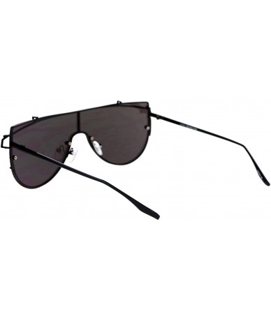 Shield Retro Flat Panel Shield Disco Futurism Sunglasses - Black Purple - CI12N1CIBWW $9.47