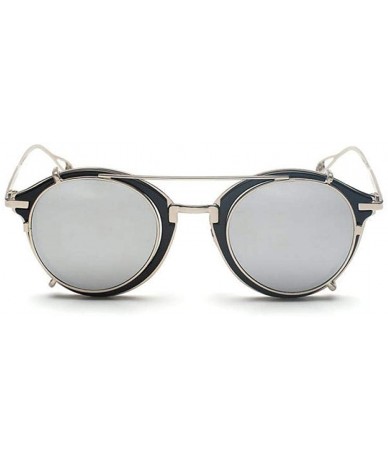 Aviator Vintage Eyewear With Sunglasses Flip Cover Classic Designer Sun Gold Black - Gold Pink - CH18XE0XTE0 $22.29