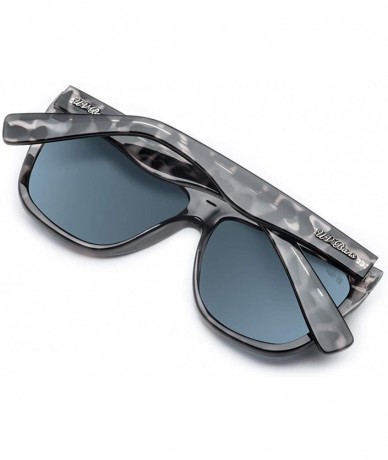 Round Polarized Sunglasses Protection Oversized - Oversized Black Tortoishell - CH18C9AG9Z9 $19.12
