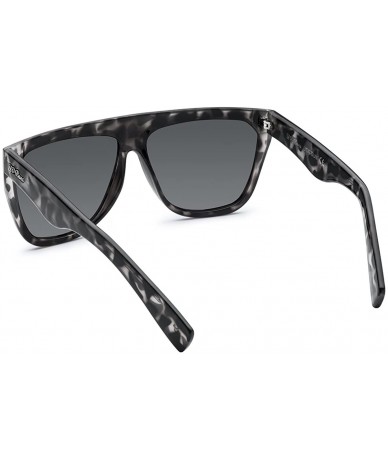 Round Polarized Sunglasses Protection Oversized - Oversized Black Tortoishell - CH18C9AG9Z9 $19.12