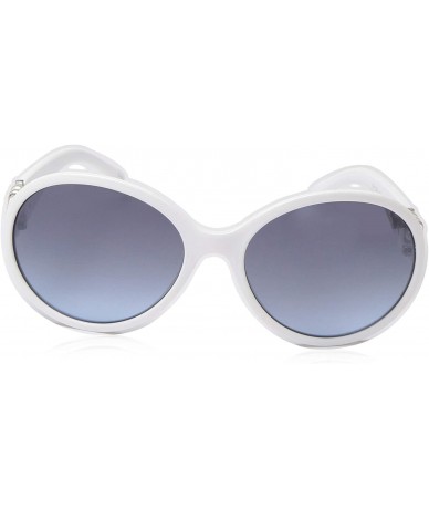 Oval Women's 1016SP Oval Sunglasses with Triple Row Pearl Temple Detail & 100% UV Protection - 68 mm - White - CB18NRGA958 $2...