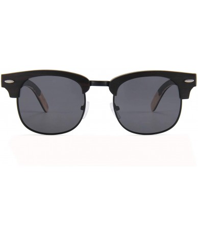 Rimless Maple Wood Polarized Sunglasses Women - C418S9XNS3D $53.94