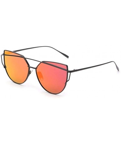 Cat Eye Oversized Cat Eye Sunglasses for Women Metal Frame Shades UV400 - C8 - CD1987ARM29 $10.92