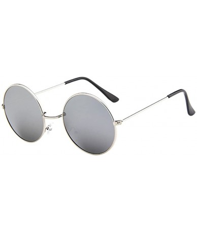Round Women Men Round Sunglasses Classic Oversize JoplHippie Eyewear Unisex Circle Lens Sunglasses - G - CW195IGSQU6 $7.09