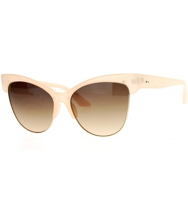 Butterfly Oversized Cateye Butterfly Sunglasses Womens Designer Fashion Shades - Beige (Brown) - C0187S7HHSG $9.58