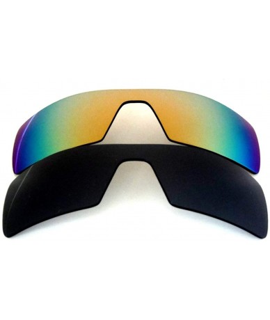 Oversized Replacement Lenses Oil Rig Black&Blue&Titanium&Red&Gold Color Polarized 5 Pairs - C2127V5JKBN $19.04