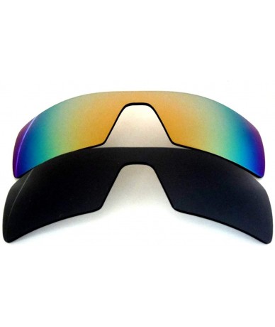 Oversized Replacement Lenses Oil Rig Black&Blue&Titanium&Red&Gold Color Polarized 5 Pairs - C2127V5JKBN $19.04