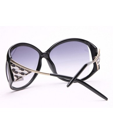 Oversized Women's Alexi Oversized Fashion Sunglasses with Pop-Out Mosaic Design - Black - CW1908G3NMR $31.97
