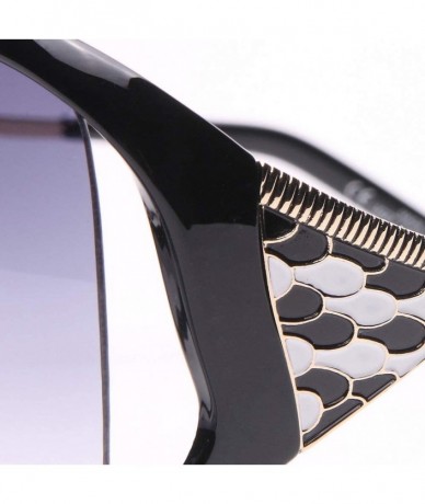 Oversized Women's Alexi Oversized Fashion Sunglasses with Pop-Out Mosaic Design - Black - CW1908G3NMR $13.21