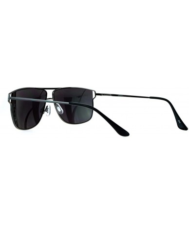 Square Unisex Designer Fashion Sunglasses Metal Wire Square Frame Mirror Lens - Gunmetal (Pink Green Mirror) - CS1875Q80S5 $1...