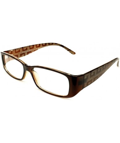 Oversized Simple Sleek Comfortable Clear Lens Glasses - Brown - C917YYRYCC3 $18.06