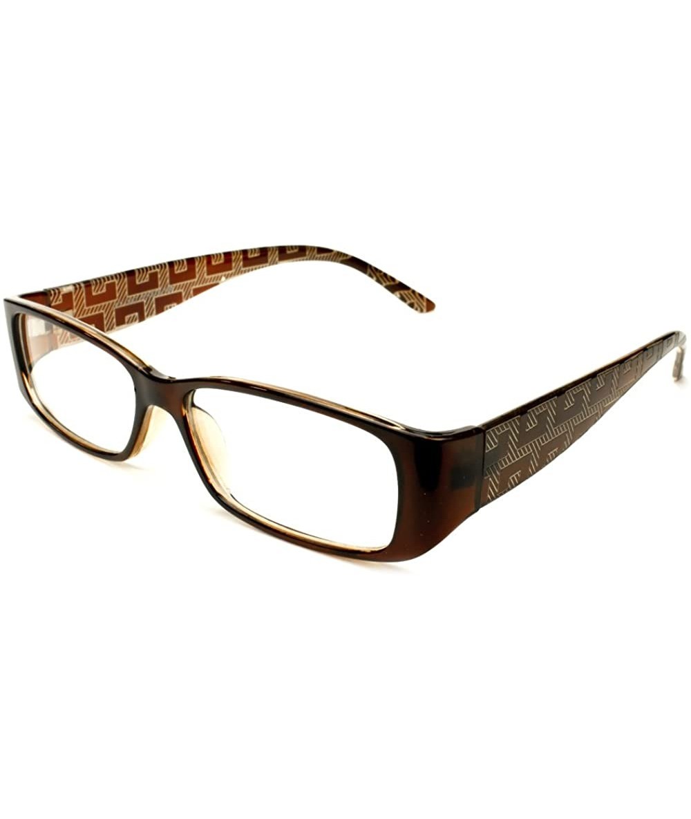 Oversized Simple Sleek Comfortable Clear Lens Glasses - Brown - C917YYRYCC3 $7.27