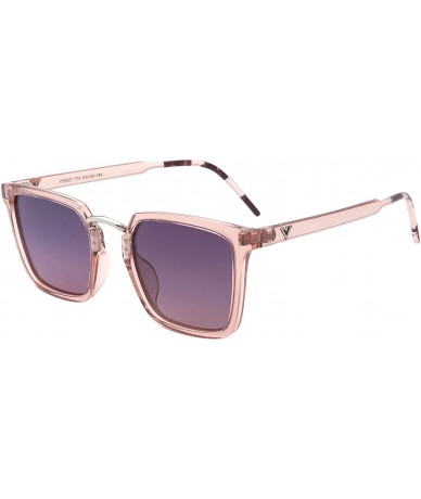 Goggle Round Sunglasses for Women fashion Mirrored Lens UV400 - 粉色 - CV18E4MLD7Z $22.27
