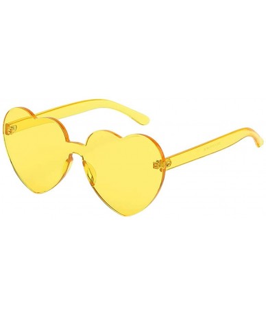 Aviator Rimless Sunglasses Transparent Frameless Glasses - CJ18ZD6C8XE $8.96