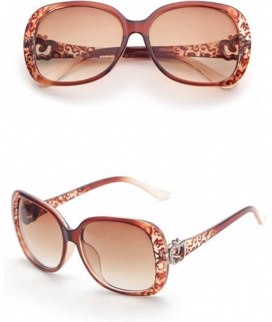 Sport Vintage style Hollow Apple Sunglasses for Women Plastic AC UV400 Sunglasses - White Brown - CY18SZT7EYT $12.28