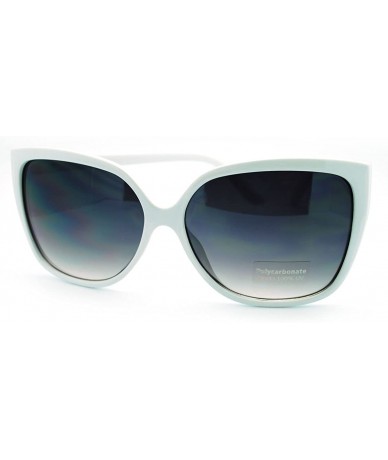 Butterfly Oversized Butterfly Frame Sunglasses Womens Chic Celebrity Fashion Shades - White - C811DEZ8KMP $12.70