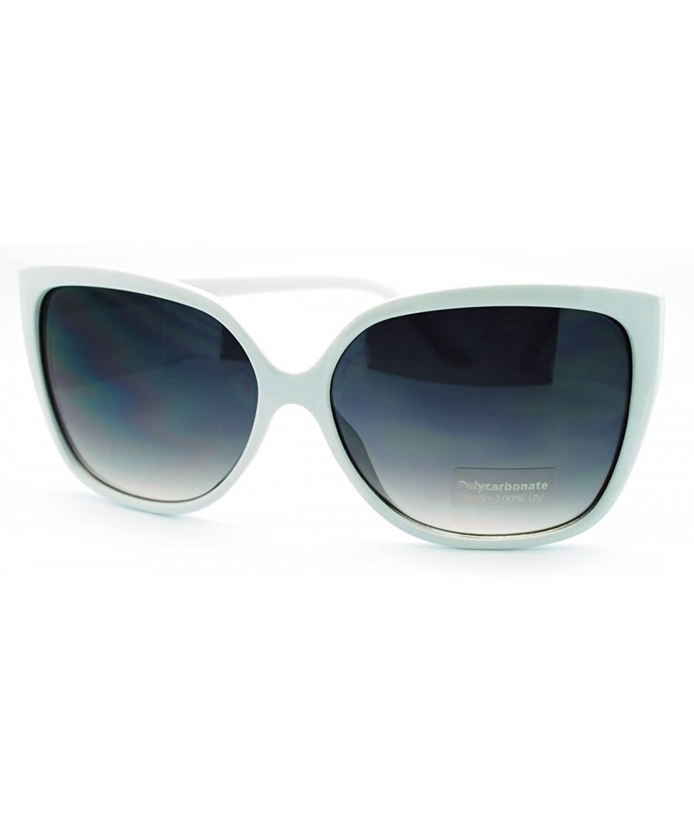 Butterfly Oversized Butterfly Frame Sunglasses Womens Chic Celebrity Fashion Shades - White - C811DEZ8KMP $12.70