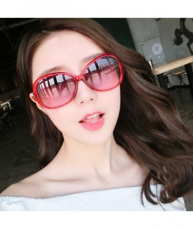 Oversized 7 Packs Vintage Oversized Sunglasses for Women 100% UV Protection Large Eyewear - 7 Pack Burgundy - CW196IGERDD $42.20