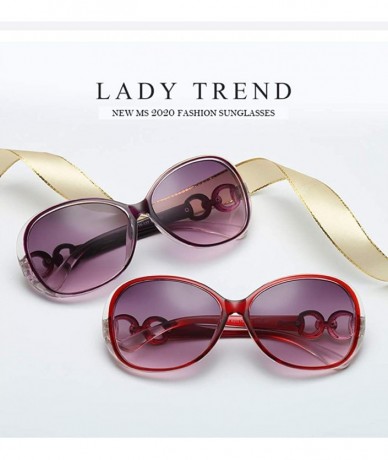 Oversized 7 Packs Vintage Oversized Sunglasses for Women 100% UV Protection Large Eyewear - 7 Pack Burgundy - CW196IGERDD $42.20