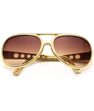 Aviator Rockstar Sunglasses Costume Shiny Chrome Party Sunglasses 60's Rock Star Classic Aviator Sunglasses - CN18E7YZ86Q $10.38