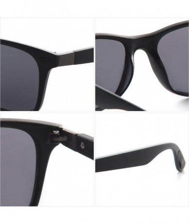 Square Unisex Polarized Sunglasses For Women Men Classic UV400 Brand Designer Sun Glasses - Blue - CT196AOMEQ0 $15.08