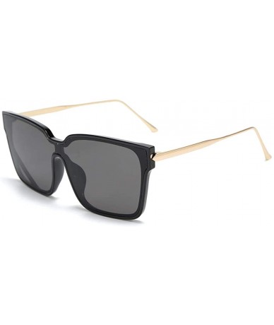 Aviator Fashion Colorful One-Piece Sunglasses Sun glasses for Women 2117 - Blackgrey - CA18AN2WCC3 $21.11
