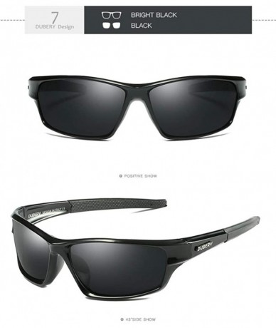 Square Polarized Sunglasses Fashion Vintage - 7-bright Black/Black - CG18RO0WMK2 $12.60