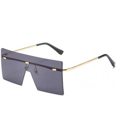 Sport Square Frameless One-Piece Personality Big Frame Sunglasses Sunglasses - 6 - C51907AXW9H $37.44